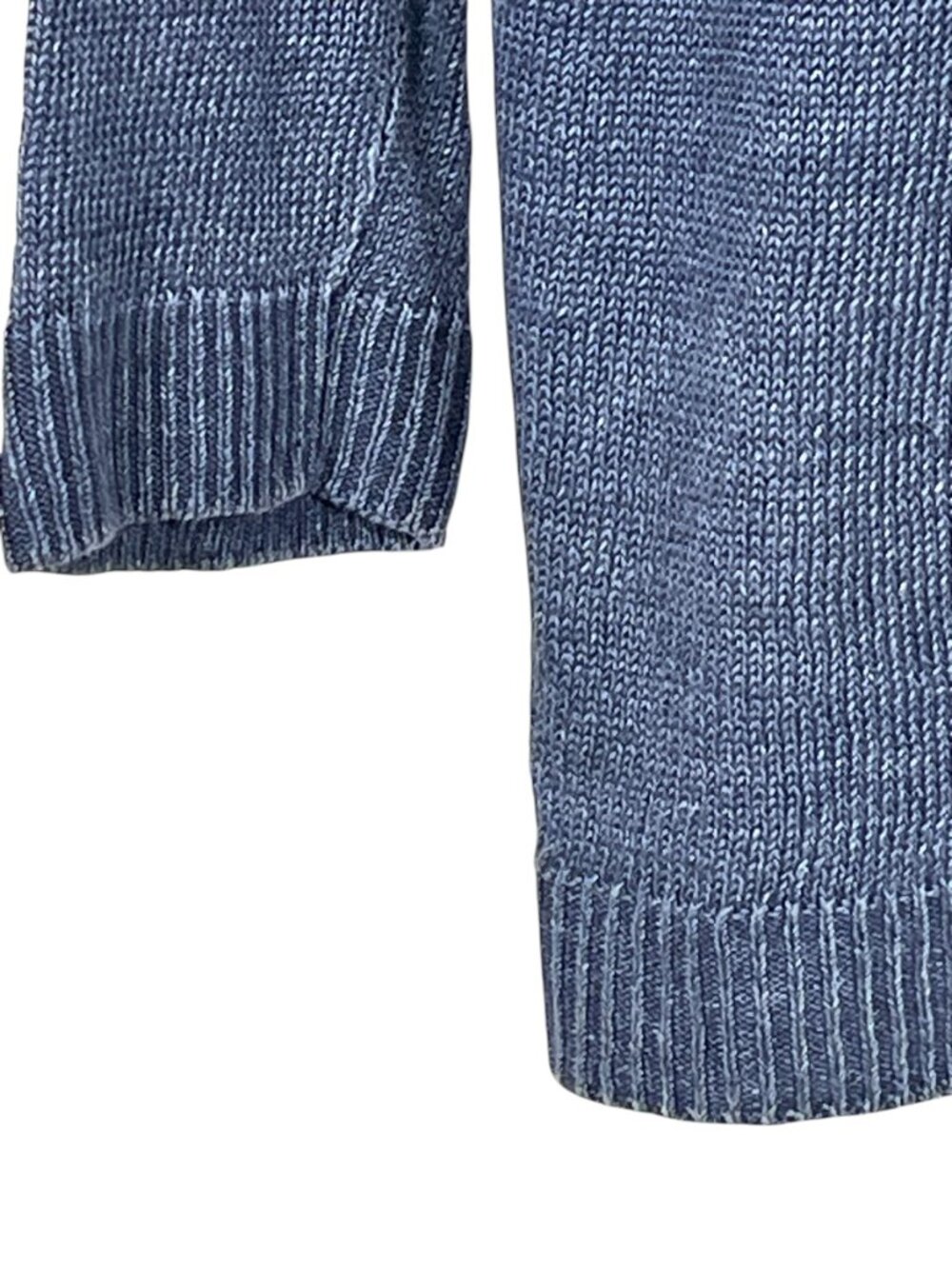 Talbots 100% Linen Blue Marled Lightweight Sweater Medium Coastal - Picture 6 of 9